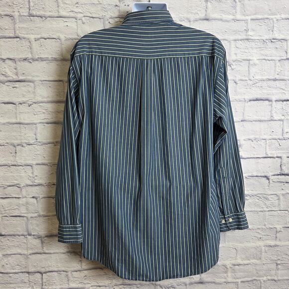 Brooks Brothers Shirt Mens Size Large Blue Stripe Long Sleeve Button Down - Picture 2 of 10